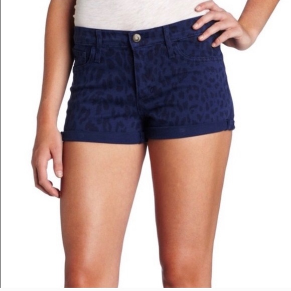 Joes Wild Jeans leopard print blue denim shorts - Picture 2 of 11